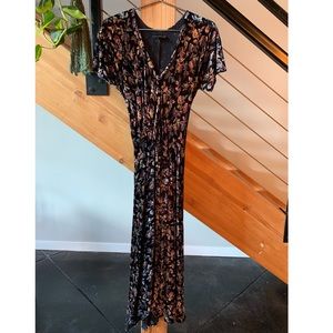 Vintage Crushed Velvet Bias-cut Dress